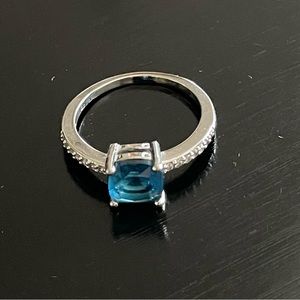 Dark Marine Blue Ring Size 7